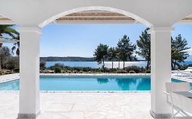 Beachfront Villa Seascape In The Greek Riviera